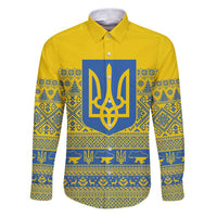 Ukraine Trident Christmas Family Matching Puletasi and Hawaiian Shirt Vyshyvanka Patterns - Wonder Print Shop