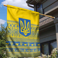 Ukraine Trident Christmas Garden Flag Vyshyvanka Patterns - Wonder Print Shop