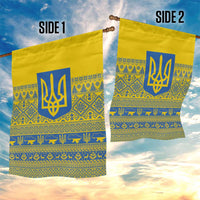 Ukraine Trident Christmas Garden Flag Vyshyvanka Patterns - Wonder Print Shop