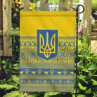 Ukraine Trident Christmas Garden Flag Vyshyvanka Patterns - Wonder Print Shop