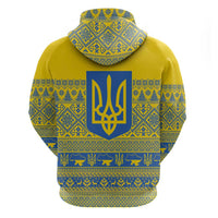 Ukraine Trident Christmas Hoodie Vyshyvanka Patterns - Wonder Print Shop