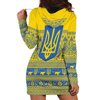 Ukraine Trident Christmas Hoodie Dress Vyshyvanka Patterns - Wonder Print Shop