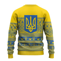 Ukraine Trident Christmas Ugly Christmas Sweater Vyshyvanka Patterns - Wonder Print Shop