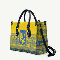 Ukraine Trident Christmas Leather Bag Vyshyvanka Patterns - Wonder Print Shop