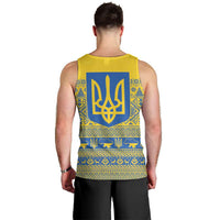Ukraine Trident Christmas Men Tank Top Vyshyvanka Patterns - Wonder Print Shop