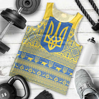 Ukraine Trident Christmas Men Tank Top Vyshyvanka Patterns - Wonder Print Shop
