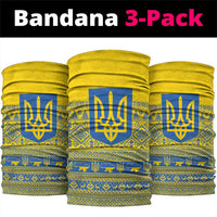 Ukraine Trident Christmas Neck Gaiter Vyshyvanka Patterns - Wonder Print Shop