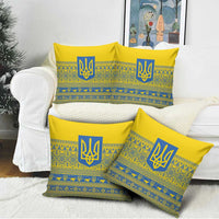 Ukraine Trident Christmas Pillow Cover Vyshyvanka Patterns - Wonder Print Shop