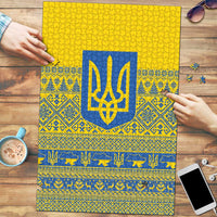 Ukraine Trident Christmas Puzzle Vyshyvanka Patterns - Wonder Print Shop