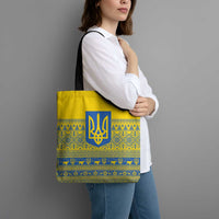 Ukraine Trident Christmas Tote Bag Vyshyvanka Patterns - Wonder Print Shop