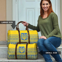 Ukraine Trident Christmas Travel Bag Vyshyvanka Patterns - Wonder Print Shop