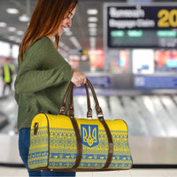 Ukraine Trident Christmas Travel Bag Vyshyvanka Patterns - Wonder Print Shop