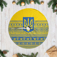 Ukraine Trident Christmas Tree Skirt Vyshyvanka Patterns - Wonder Print Shop