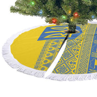 Ukraine Trident Christmas Tree Skirt Vyshyvanka Patterns - Wonder Print Shop