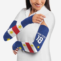 Cape Verde Football Custom Arm Sleeves Go Champion Sporty Style - Wonder Print Shop