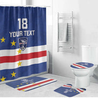 Cape Verde Football Custom Bathroom Set Go Champion Sporty Style - Wonder Print Shop