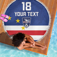 Cape Verde Football Custom Beach Blanket Go Champion Sporty Style - Wonder Print Shop