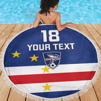 Cape Verde Football Custom Beach Blanket Go Champion Sporty Style - Wonder Print Shop