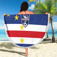 Cape Verde Football Custom Beach Blanket Go Champion Sporty Style - Wonder Print Shop