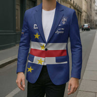 Cape Verde Football Custom Blazer Go Champion Sporty Style - Wonder Print Shop