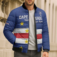 Cape Verde Football Custom Bomber Puffer Jacket Go Champion Sporty Style - Wonder Print Shop