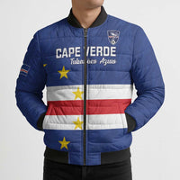 Cape Verde Football Custom Bomber Puffer Jacket Go Champion Sporty Style - Wonder Print Shop