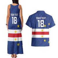Cape Verde Football Custom Couples Matching Tank Maxi Dress and Hawaiian Shirt Go Champion Sporty Style - Wonder Print Shop