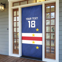 Cape Verde Football Custom Door Cover Go Champion Sporty Style - Wonder Print Shop