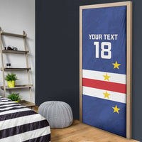Cape Verde Football Custom Door Cover Go Champion Sporty Style - Wonder Print Shop