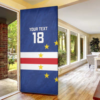 Cape Verde Football Custom Door Cover Go Champion Sporty Style - Wonder Print Shop