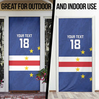 Cape Verde Football Custom Door Cover Go Champion Sporty Style - Wonder Print Shop
