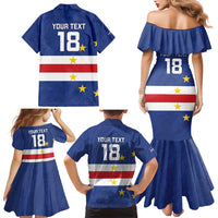 Cape Verde Football Custom Family Matching Mermaid Dress and Hawaiian Shirt Go Champion Sporty Style - Wonder Print Shop