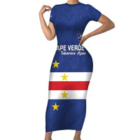 Cape Verde Football Custom Family Matching Short Sleeve Bodycon Dress and Hawaiian Shirt Go Champion Sporty Style - Wonder Print Shop