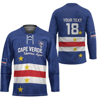 Cape Verde Football Custom Hockey Jersey Go Champion Sporty Style - Wonder Print Shop