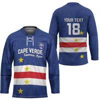 Cape Verde Football Custom Hockey Jersey Go Champion Sporty Style - Wonder Print Shop