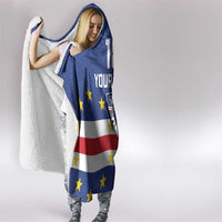 Cape Verde Football Custom Hooded Blanket Go Champion Sporty Style - Wonder Print Shop