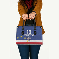 Cape Verde Football Custom Leather Bag Go Champion Sporty Style - Wonder Print Shop