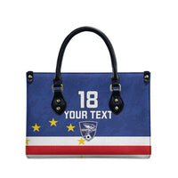 Cape Verde Football Custom Leather Bag Go Champion Sporty Style - Wonder Print Shop