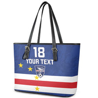 Cape Verde Football Custom Leather Tote Bag Go Champion Sporty Style - Wonder Print Shop