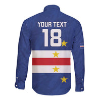 Cape Verde Football Custom Long Sleeve Button Shirt Go Champion Sporty Style - Wonder Print Shop
