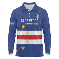 Cape Verde Football Custom Long Sleeve Polo Shirt Go Champion Sporty Style - Wonder Print Shop