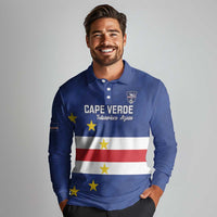 Cape Verde Football Custom Long Sleeve Polo Shirt Go Champion Sporty Style - Wonder Print Shop