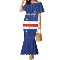 Cape Verde Football Custom Mermaid Dress Go Champion Sporty Style - Wonder Print Shop