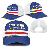 Cape Verde Football Mesh Trucker Cap Go Champion Sporty Style - Wonder Print Shop
