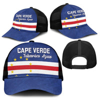 Cape Verde Football Mesh Trucker Cap Go Champion Sporty Style - Wonder Print Shop