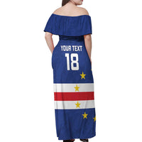 Cape Verde Football Custom Off Shoulder Maxi Dress Go Champion Sporty Style - Wonder Print Shop