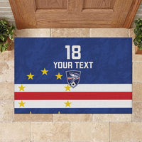 Cape Verde Football Custom Rubber Doormat Go Champion Sporty Style - Wonder Print Shop