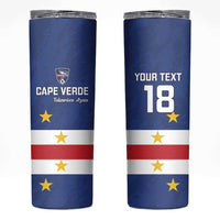 Cape Verde Football Custom Skinny Tumbler Go Champion Sporty Style - Wonder Print Shop