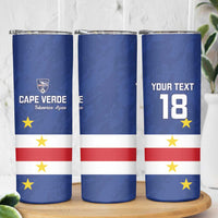 Cape Verde Football Custom Skinny Tumbler Go Champion Sporty Style - Wonder Print Shop