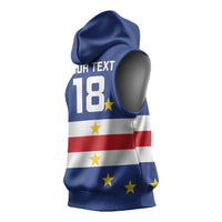 Cape Verde Football Custom Sleeveless Hoodie Go Champion Sporty Style - Wonder Print Shop